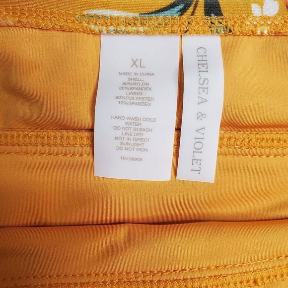 Chelsea & Violet Floral 2 Piece Swimsuit Size xs Bandeau Tie Top Banded Hipster - Picture 5 of 10